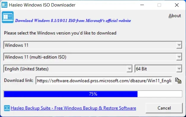 دانلود ویندوز اورجینال Hasleo Windows ISO Downloader برای کامپیوتر